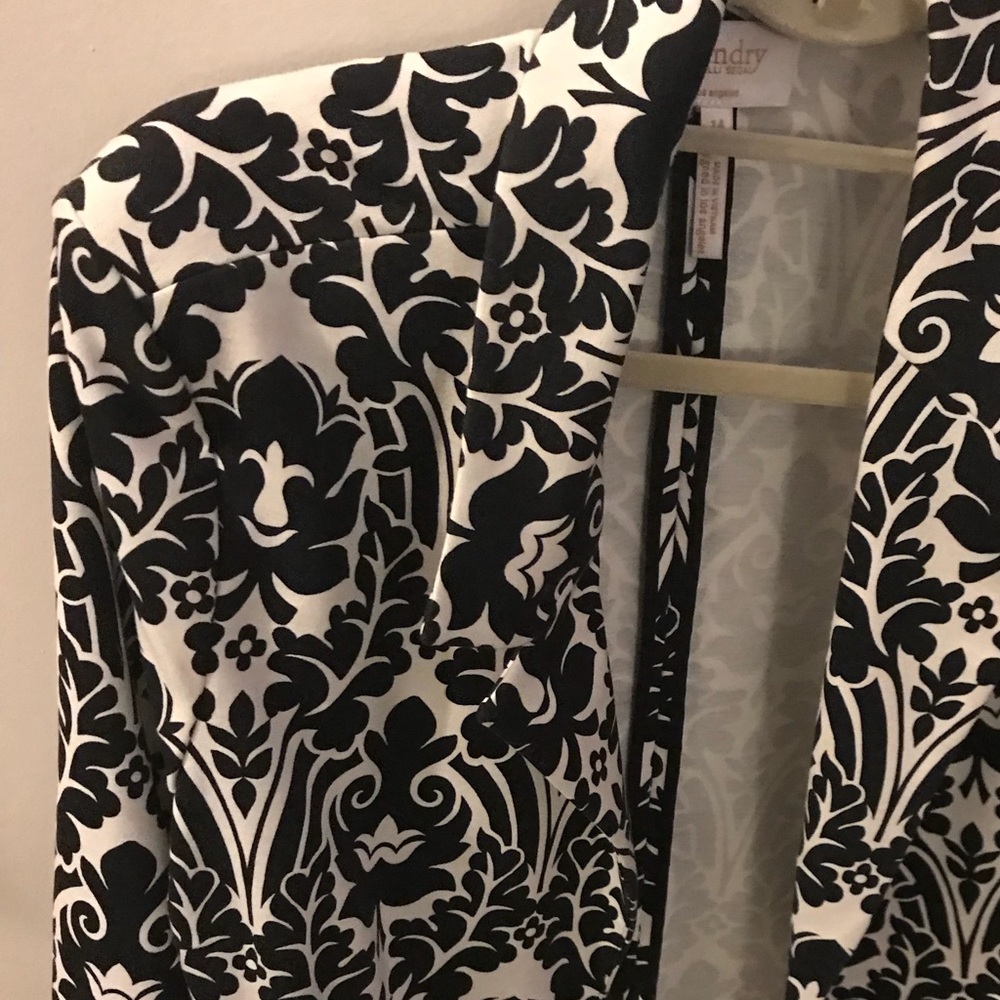 Black and white blazer